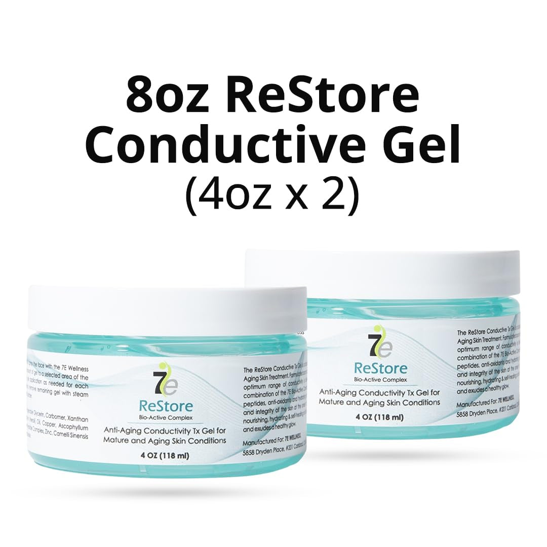 Myolift 8Oz Restore Conductive Gel with Bio-Active Complex 8Oz Facial Skin Care Products with Green Tea Extract, Hyaluronic Acid, anti Aging &Skin Tightening [4Ozx2] (8 Oz)