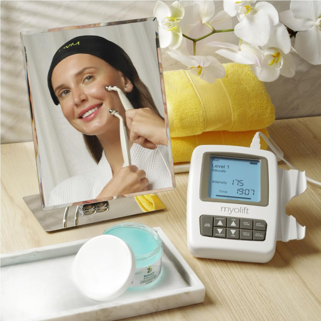 Myolift 8Oz Restore Conductive Gel with Bio-Active Complex 8Oz Facial Skin Care Products with Green Tea Extract, Hyaluronic Acid, anti Aging &Skin Tightening [4Ozx2] (8 Oz)