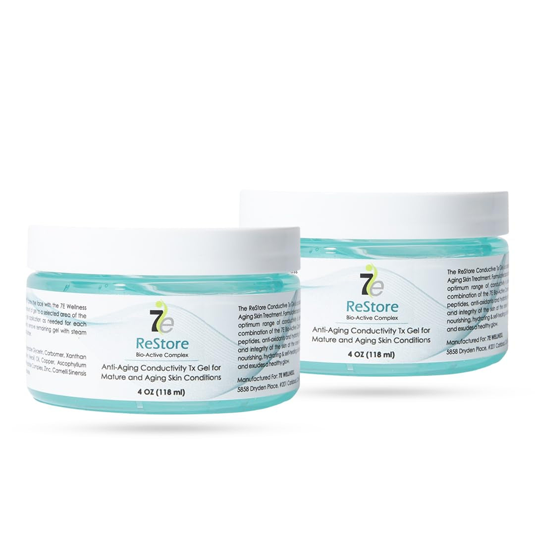 Myolift 8Oz Restore Conductive Gel with Bio-Active Complex 8Oz Facial Skin Care Products with Green Tea Extract, Hyaluronic Acid, anti Aging &Skin Tightening [4Ozx2] (8 Oz)